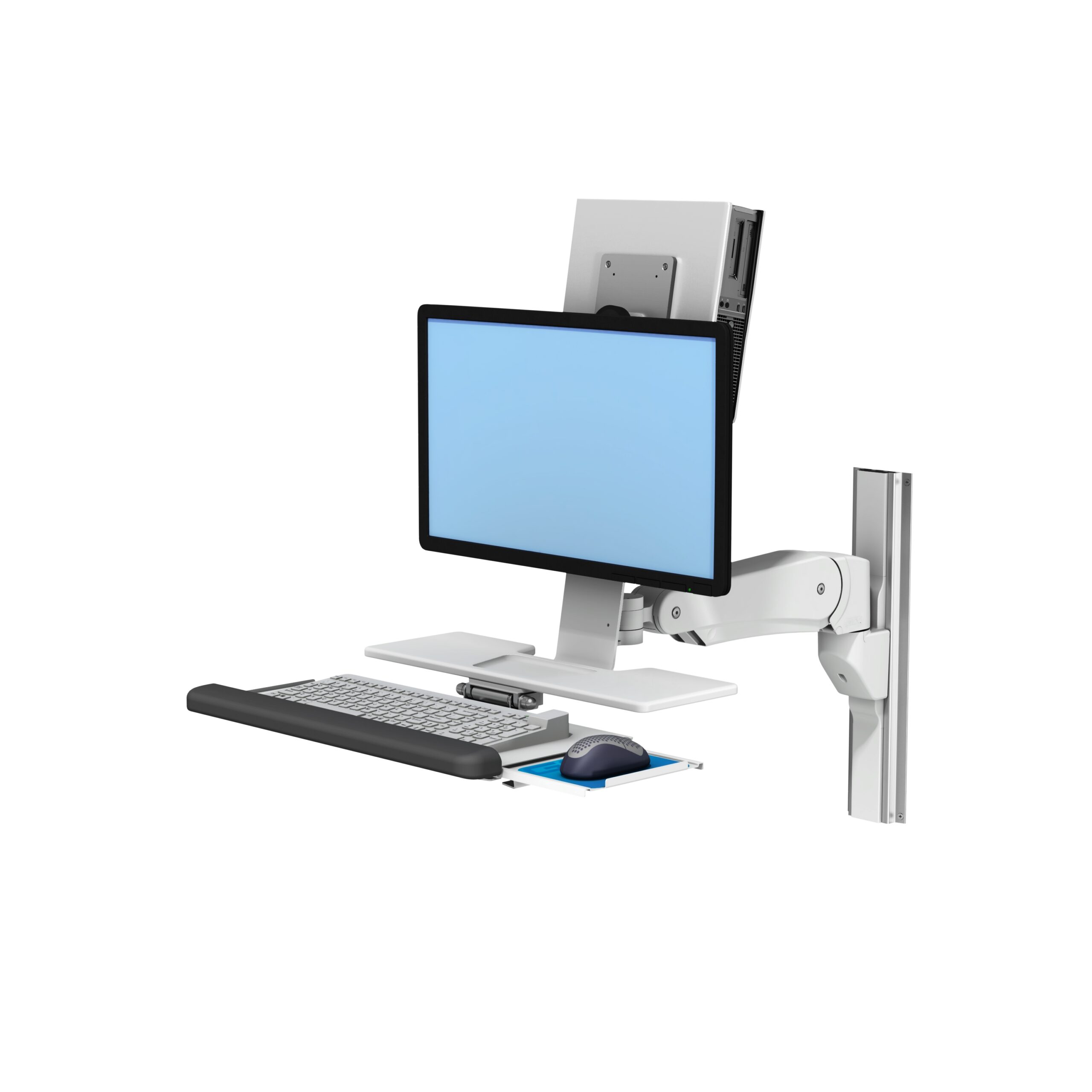 L Bracket Attachment for Devices with 75mm x 75mm or 100mm x 100mm VESA pattern (front view)